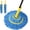 Blue (1 Handle & 2 Mop Heads), variant on Self-Wringing Twist Mops with 1 Extra Refill, Microfiber Mops for Floor Cleaning with 57 " Long Handle, Easy Wringing Floor Mop for Hardwood Commercial Household Clean (1 Handle & 2 Mop Heads)