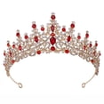 thumbnail image 1 of Tocado, Tiara de aleación de diamantes de piedras preciosas de lujo para cenas y bodas, Tiara para damas de honor, novias y niñas, 1 of 8
