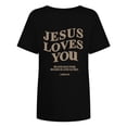 thumbnail image 3 of WILLBEST Chemises pour Femmes Mode Été Décontractée Col Rond Manches Courtes Ample Confortable T-Shirt Imprimé Haut 1, 3 of 6