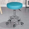 thumbnail image 4 of 2 Sillas de bar taburete celosía redondo ajustable con ruedas ilios innova  Azul brillante, 4 of 9