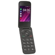 Alcatel My Flip 2 | Prepaid Flip phone | TCL Tracfone | Black - 4 GB | Brand New