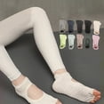 thumbnail image 3 of Women Half Toe Ballet Yoga Socks Non-Slip Peep Toe Anti-Slip Pilates Ankle Grip Fitness Five Fingers Sport Socks, 3 of 15