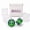 Neon Green Glitter, variant on KYJiuLiu Liquid Core Numbered Mahjong Dice Set, 2 18mm Resin D6 Dice with Moving Glitter, 2 Acrylic Boxes and PU Storage Pouch