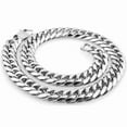 thumbnail image 4 of 9/11/13/16/19/21MM Heavy Polished Men/Women Stainless Steel Silver/Gold Color Cuban Curb Link Chain Necklace Or Bracelet, 4 of 6