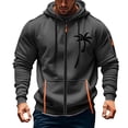 thumbnail image 2 of Lovzfmll Men's Workout Hoodie, Zip Up with Multiple Pockets, Long Sleeve Athletic Hoodie, Gym Workwear, Fall Hoodies for Men, 2 of 3