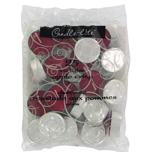 Candlelite Apple Scented Tea Light Candle Pack, 25 Count