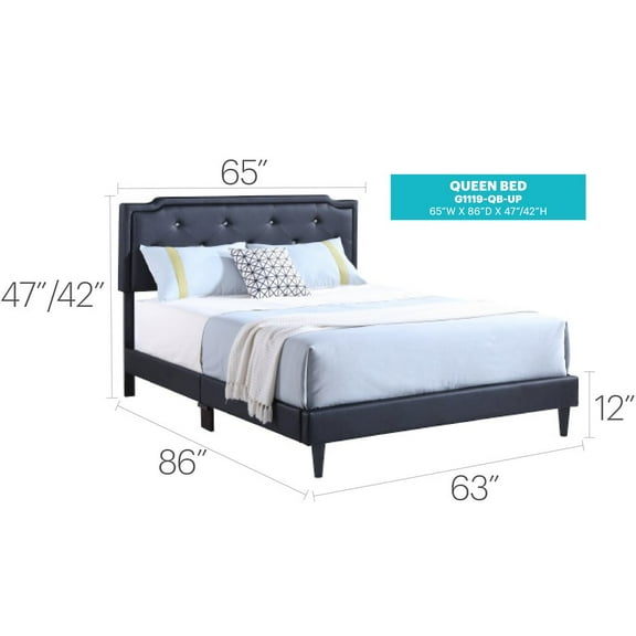 Glory Furniture Deb Full Bed in Black Color