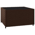 thumbnail image 5 of vidaXL 3 Piece Garden Lounge Set with Cushions Brown Poly Rattan, 5 of 5