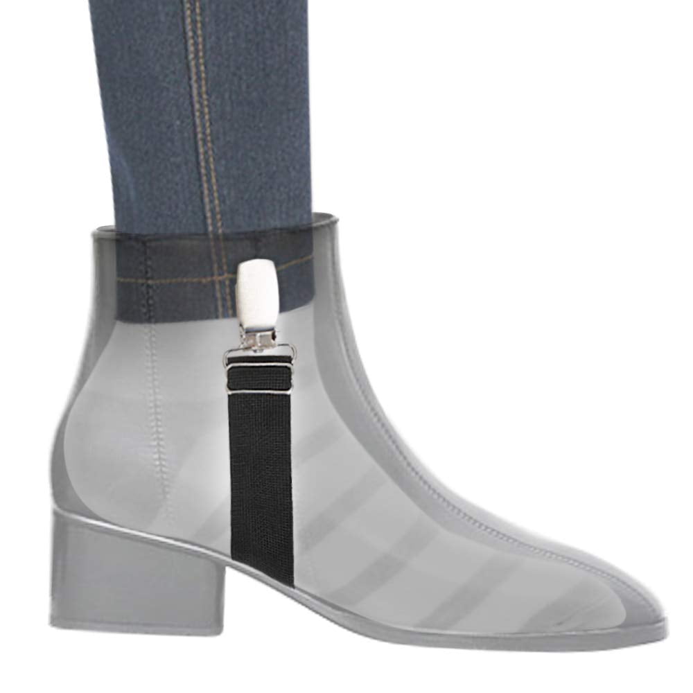 4 Adjustable Elastic Boot Straps With Pant Clips Stirrups Leg Holder Tuck  for sale online