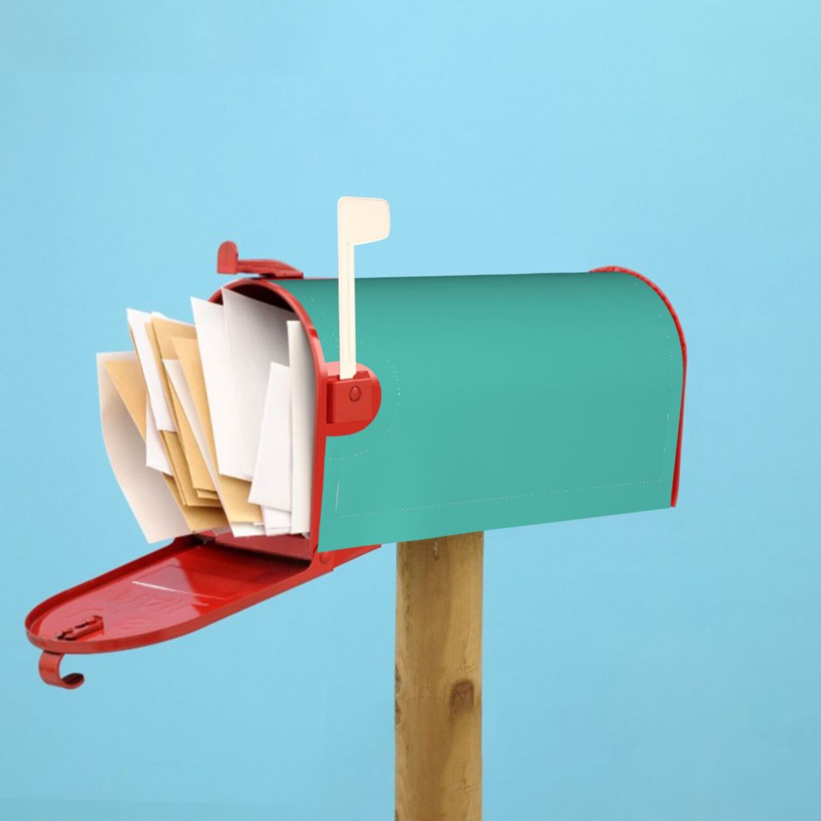 Picia Teal Turquoise Magnetic Mailbox Cover Standard Size-25.5x21 in