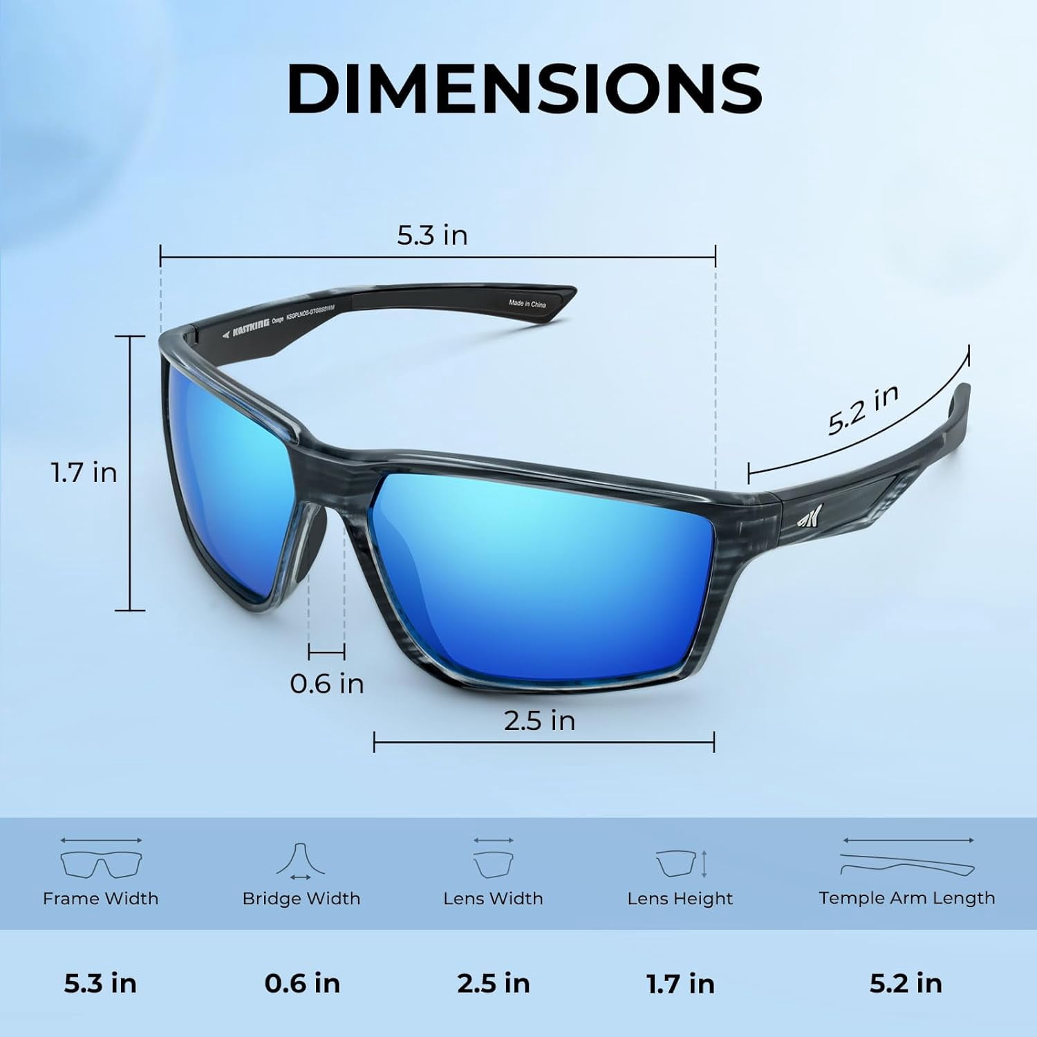 KastKing Polarized Sport Sunglasses, UV Protection Osage