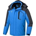thumbnail image 3 of Tyhengta Mens Waterproof Ski Snowboard Jacket Windproof Winter Mountain Snow Coat Blue L, 3 of 8