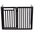 thumbnail image 7 of TRIXIE 4-Panel Foldable Wood Freestanding Pet Gate, Walk Thru Door, Expands to 81.2", Brown, 7 of 7