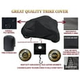 thumbnail image 2 of Quality Trike Cover Compatible for Motor Trike Harley-Davidson Dyna Glide 3-Wheeler. TOP OF THE LINE PROTECTIVE BIKE TARP. Breathable and Portable Vehicle Protection, 2 of 3