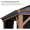 thumbnail image 5 of PURPLE LEAF 12 X 24 Outdoor Hardtop Gazebo Patio Galvanized Steel Double Roof Permanent Canopy Teak Finish Coated Aluminum Frame Pavilion Netting, 5 of 9