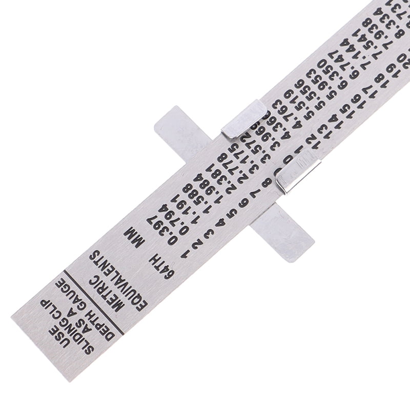 6" Stainless Steel Pocket Rule Handy Ruler with inch 1/32” mm/metric Graduations 