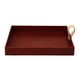 thumbnail image 1 of Bandeja para servir de escritorio, bandeja de almacenamiento portátil de 8 x 8 pulgadas, elegante, color sólido, moderna rojo, 1 of 8