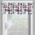 thumbnail image 2 of Ambesonne London Valance Pack of 2, City Landmarks Sketch, 54"X12", Pale Blue Eggplant, 2 of 5