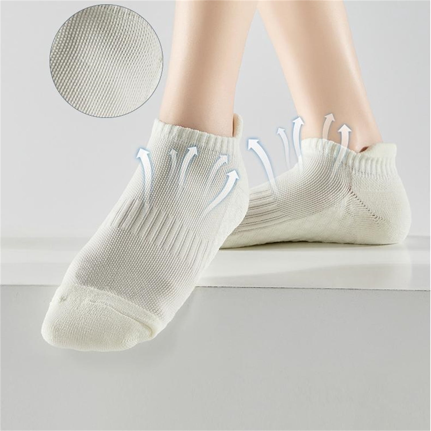 Sookeceks 6 Pairs Ankle Socks for Women, Cushioned Low Cut Sports Socks for Women With Heel Tab Size 5-12