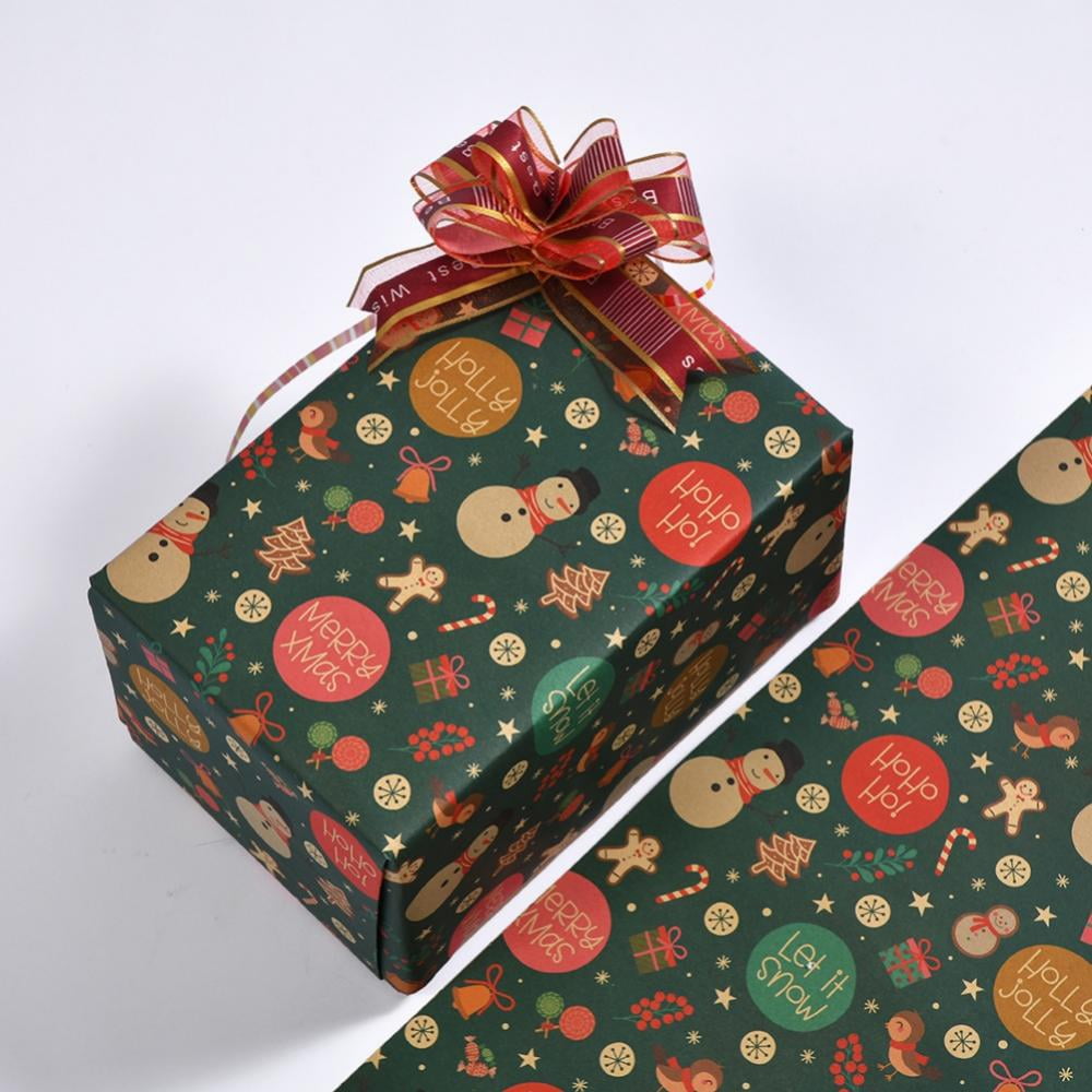 Holiday Happening Gift Wrap Christmas Wrapping Paper Holiday Wrap  Traditional Wrapping Paper Gift Wrap Rolls Heavy Duty Paper 