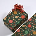 thumbnail image 2 of 1 Rolls Christmas Wrapping Paper Kraft Paper,Snowman Santa Claus Elk Christmas Tree Christmas Ball Christmas Elements Print Paper Assorted Gift Wrap,20 x 27.5 inches, 2 of 6