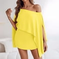 thumbnail image 6 of Oplxuo 2 Piece Outfits for Women Off The Shoulder Flowy Cape & Camisole Tops & Mini Skorts Matching Travel Vacation Clothes, 6 of 6