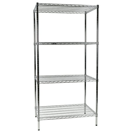 Apollo Hardware Commercial Grade Chrome Epoxy 4 Shelf Nsf Wire Apollo Hardware Commercial Grade Chrome Epoxy 4 Shelf Nsf Wire Shelving Rack 24