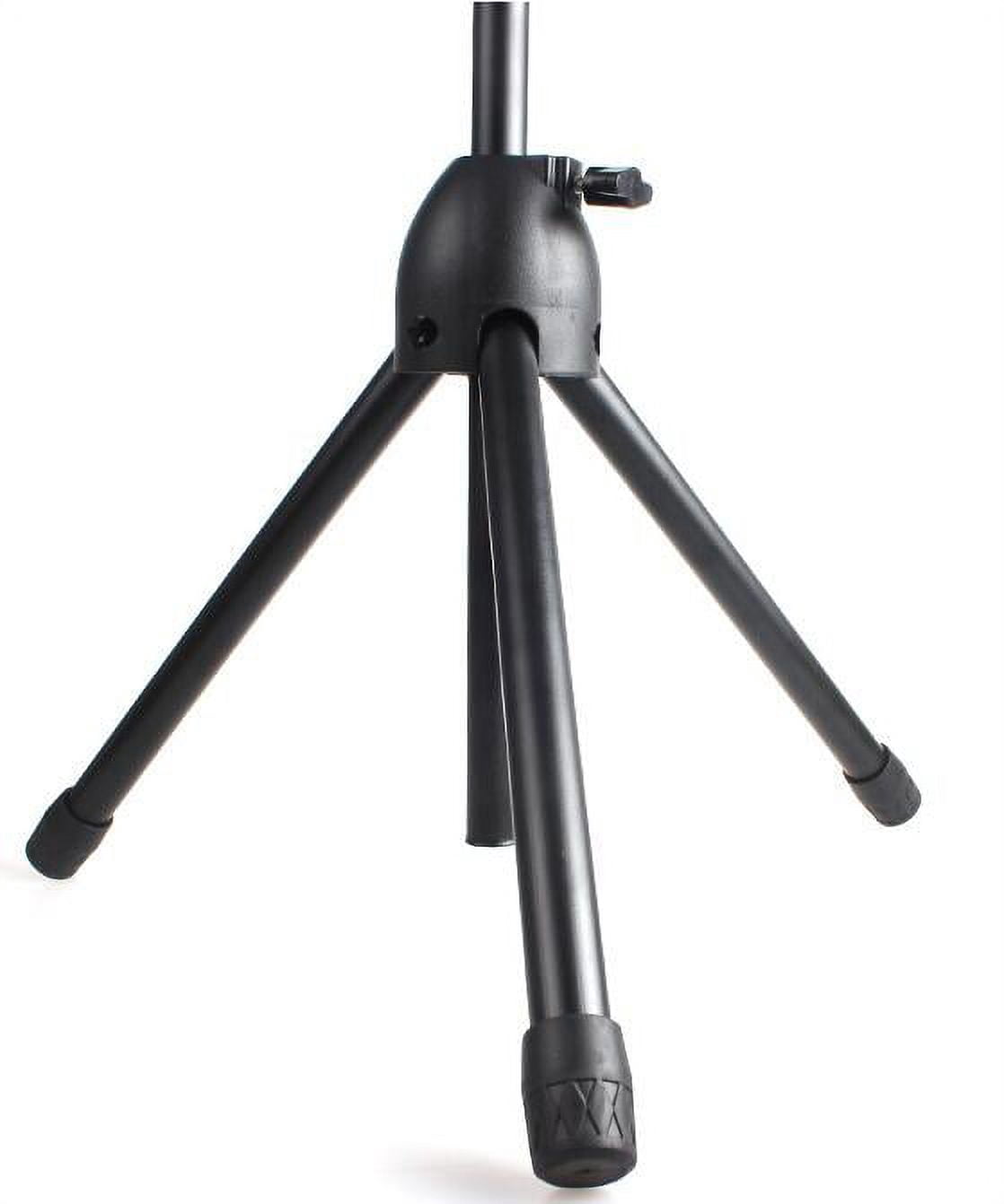 EQCOTWEA Microphone Stand Mic Foldable Double Clip Tripod 360 Rotating
