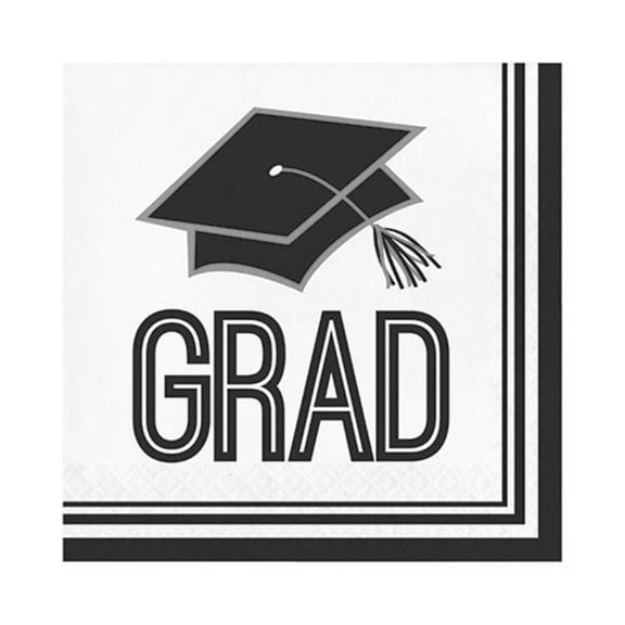 School Spirit White Napkins, 36pk