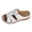White, variant on Gladiator Sandals for Women Summer Beach Vacation Walking Fisherman Slides Boho Hollow out Slip on Orthopedic Shoes White Size 7.5