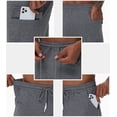 thumbnail image 5 of Satankud Men's Casual Cargo Shorts Classic Relaxed Drawstring Stretch Elastic Waist Beach Shorts with 5 Pockets DarkGrey-34, 5 of 10