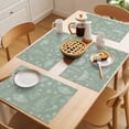 thumbnail image 5 of Sage Green Butterfly Botanical Placemats Set of 2 Summer Plants Line Art Place Mats Indoor Wipeable Table Mats Washable Cloth Dining Table Placemats for Kitchen Holiday Party Home Decor 13x19 Inch, 5 of 9