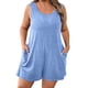 thumbnail image 1 of Trajes Casuales para las Mujeres Verano sin Mangas, Bolsillo Sólido Moda Romper Corto, 1 of 9