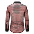 thumbnail image 4 of VSSSJ Men's Shiny Sequin Shirt Sparkling Long Sleeve Button Down Collar Slim Fit Party Nightclub Tops Wine XXXL, 4 of 8
