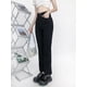thumbnail image 3 of Vaqueros acampanados para mujer, lisos, ajustados, hasta los tobillos, estilo coreano, elásticos, de cintura alta, elegantes, para oficina, sencillos, combinables, para primavera y verano., 3 of 6