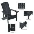 thumbnail image 4 of Sonerlic 1 Pack Outdoor HIPS Adirondack Fire Pit Chair for Patio, Deck and Garden, Black, 4 of 9