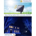 thumbnail image 4 of Luces solares en cadena BHCLIGHT 200 LED 80 m azul y blanco, paquete de 2, 4 of 7