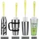 thumbnail image 4 of Paquete de 3 cepillos de limpieza para botellas de cuello estrecho y largo para cerveza, vino, Hydroflask, termo, S'Well y limpiador de botellas para elaboración de cerveza, 4 of 5