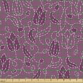 thumbnail image 2 of Floral Fabric by the Yard, Rhythmic Abstract Tulip Flowers Pattern in Purple Tones, Decorative Upholstery Fabric for Chairs & Home Accents, Magenta Mauve Taupe by Ambesonne, 2 of 5