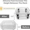 thumbnail image 5 of CCF 8 inch Square Air Fryer Rack, 3 Stacktable Dehydrator Racks Fit for Inner Size ≥8.7 inch(Square), 5 of 10