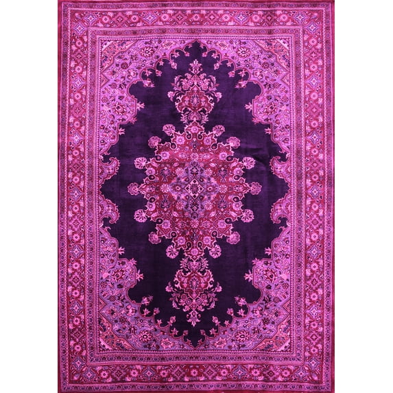 Ahgly Company Indoor Rectangle Medallion Pink Traditional Area Rugs, 2' x 3'