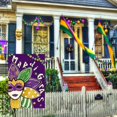 thumbnail image 3 of Newhomestyle Mardi Gras Garden Flag 12x18 Inch Double Sided, Masquerade Mask New Orleans Carnival Yard Outdoor Decoration, 3 of 6
