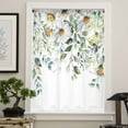 thumbnail image 4 of Eucalyptus Leaves Semi Sheer Curtains Drapes for Living Room,Bedroom,French Doors Window 54 Inches Long,White Daisy Spring Floral Summer Botancial Rod Pocket Chiffon Curtain Drapery Voile Panel, 4 of 6