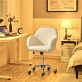 thumbnail image 3 of Alden Designs Boucle Mid-Back Task Chair with Armrests, Ivory, 3 of 9