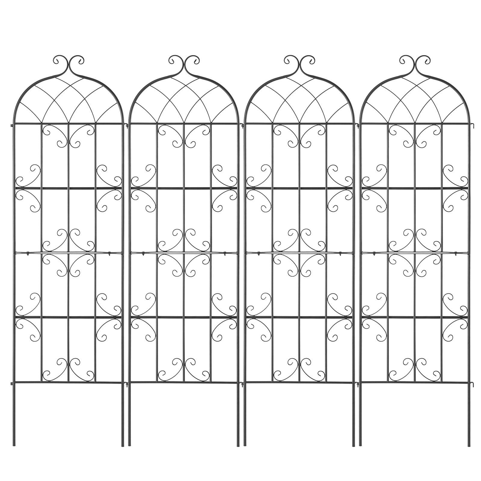 Garden Trellis for Climbing Plants, 4-Pack 71"x20" Outdoor Rustproof Metal Arch Trellis for Cucumber, Tomato, Pea Vine Support