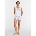 thumbnail image 3 of Joyspun Women's Tank Top and Shorts Pajama Set, 2-Piece, Sizes XS-3X, 3 of 5