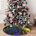 thumbnail image 5 of Yiaed Cute Blue Frog Print Christmas Tree Skirt , Tree SkirtsTree Mat for Christmas Winter Holiday Indoor Decorations-36", 5 of 7