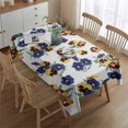 thumbnail image 2 of Pioneer Flower Floral Print Pattern Rectangle Tablecloth 60"x84",Waterproof Polyester Rectangle Table Cloth, Wipeable Spillproof Polyester Tablecloth for Dining, Camping, Indoor and Outdoor, 2 of 5