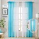 thumbnail image 1 of Cortinas transparentes de lino de imitación azul Ombre para el bolsillo de la barra de la sala de estar del dormitorio, cortinas semiventana de gasa degradable reversible de 2 tonos, fibra de luz y pr Feliz Sencillez, 1 of 5