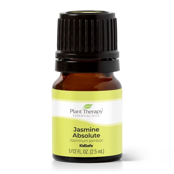 Plant Therapy Jasmine Absolute Essential Oil 100% Pure, Undiluted, Natural Aromatherapy, Therapeutic Grade 2.5 mL (1/12 oz)